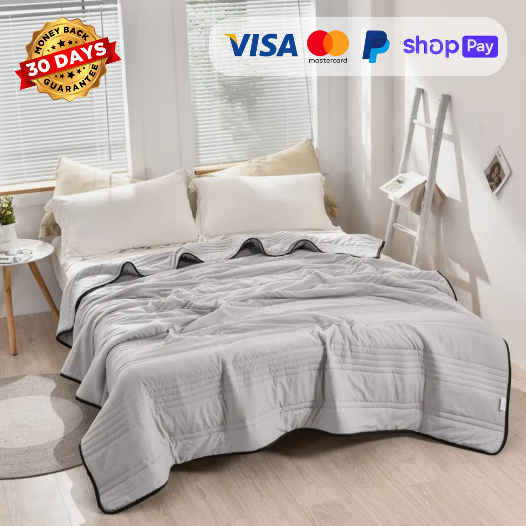CoolNest™ | Premium Silk Cooling Bed Comforter