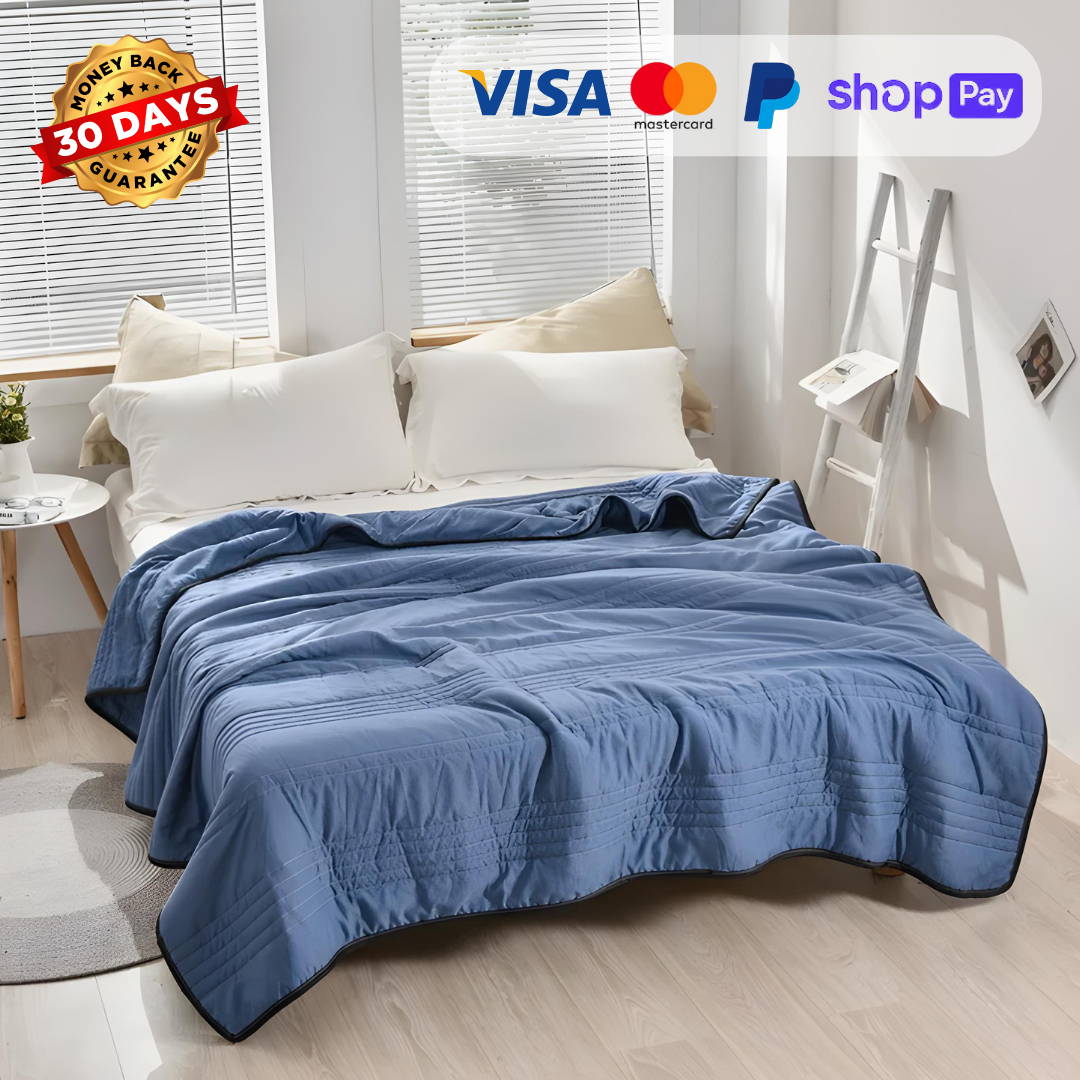 CoolNest™ | Premium Silk Cooling Bed Comforter